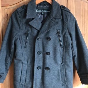 Like new boys size 14-16 wool peacoat.